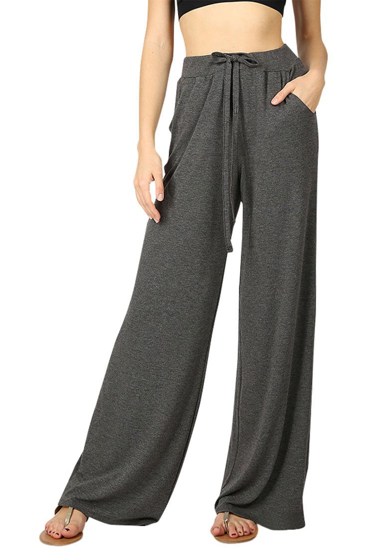 Andongnywell Womens Pants Loose Yoga Sweatpants Drawstring Comfy Lounge Pajama Pants with Pockets Trousers