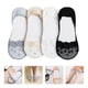 thumbnail image 3 of 4 parejas de mujeres calcetines invisibles calcetines de algodón de algodón calcetines de encaje calcetines, 3 of 8