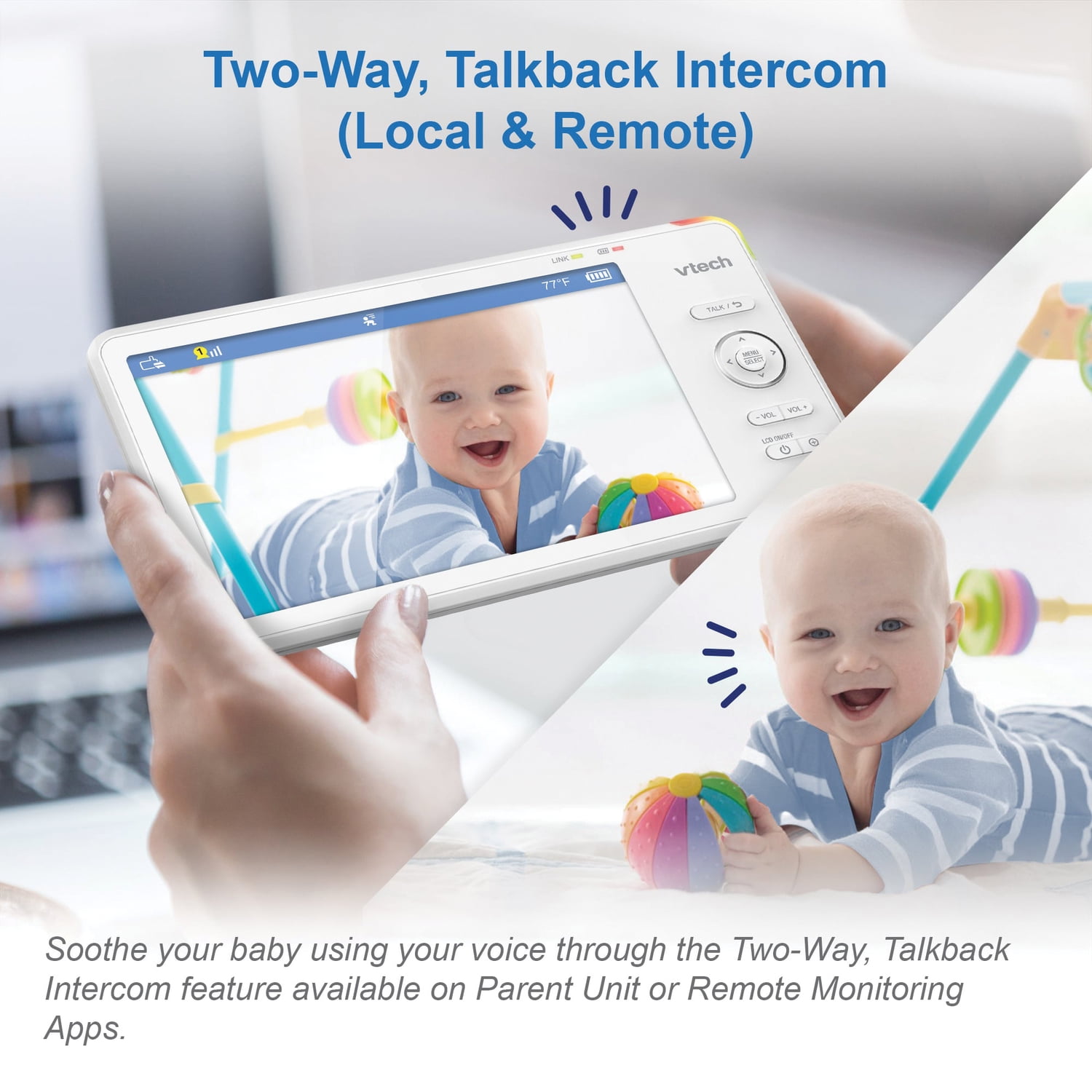VTech - 2 Camera 1080p Smart WiFi Remote Access 360 Degree Pan & Tilt Video  Baby 