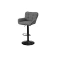 thumbnail image 1 of Monarch Specialties - Barstool, Set Of 2, Adjustable, Swivel, Bar Height, Counter Height, Kitchen, Grey Fabric, Black Metal, Contemporary, Modern, 1 of 5