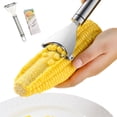 thumbnail image 1 of COFEST Corn Peeler， Stainless Steel Corn Peeler， Corn Shape， Sheller， Fruit Shape Kitchen Tools， Kitchen Sheller Tools Silver, 1 of 8