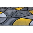thumbnail image 5 of YHSF Modern Contemporary Area Rug for Living Room, Bedroom, and Office – Elegant Thick Carpet for Dining Room, Kitchen, & Hallways – Washable - Home Decor - Water Repellent - Yellow (5x7 Feet), 5 of 5