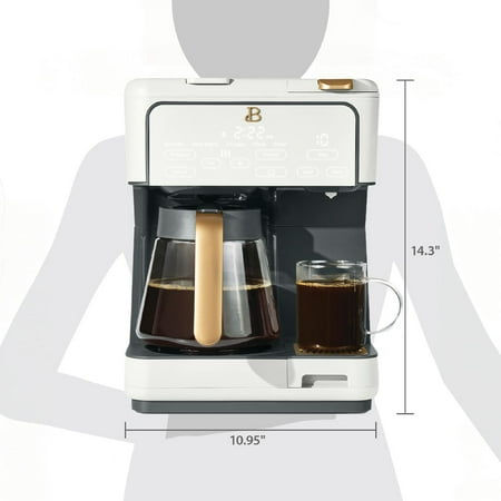 Beautiful Multi-Brew 12-Cup Programmable Drip & Single-Serve Coffee Maker. ( Black)