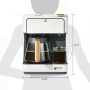 Beautiful by Drew Barrymore Multi-Brew 12-Cup Programmable Drip & Single-Serve Coffee Maker, White Icing