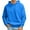 A-Blue, variant on Puliio Mens Hoodies Fall And Winter Casual Solid Color Long Sleeve Hooded Sweater No Pockets Top Velvet Casual Oversize Drawstring Pullover Hooded