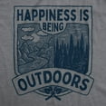 thumbnail image 2 of Mens Hapiness Is Being Outdoors T Shirt Funny Cool Nature Hiking Camping Lovers Tee for Guys Graphic Tees, 2 of 7