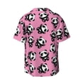 thumbnail image 4 of Goofa Cute Panda Printed Men's Casual Short-sleeved Shirt,Lightweight Breathable Button-down,Summer Casual men's top,Versatile Fashion shirt-Large, 4 of 7