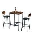 thumbnail image 5 of 3-piece Dining Table Set,Counter Height Dining Set with Table and 2 Bar Chairs, Modern Small Dining Table Set, Countertop Kitchen Pub Set for Bar/Breakfast Nook/Dining Room/Living Room, JA1649, 5 of 11