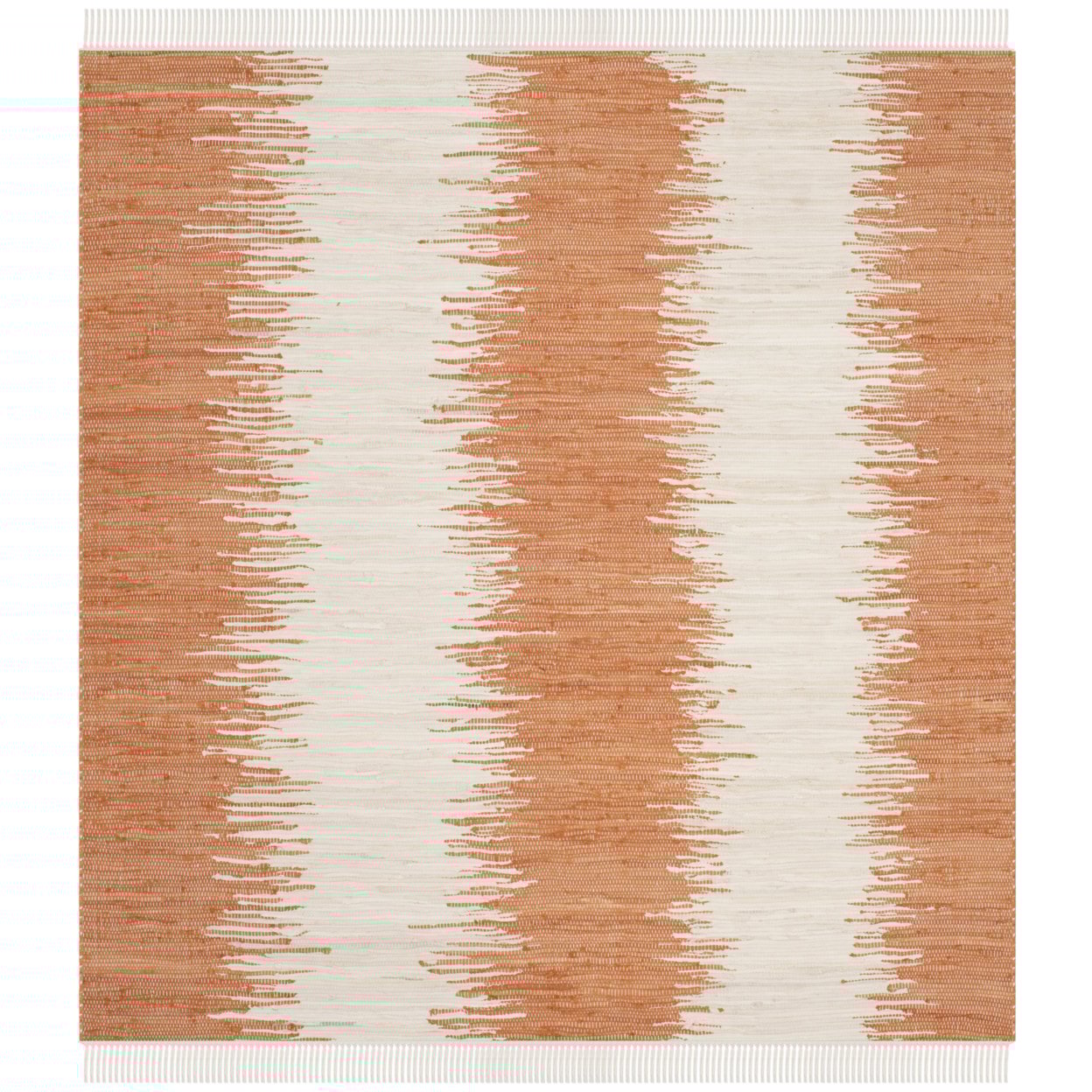 thumbnail image 6 of SAFAVIEH Montauk Twyla Striped Cotton Runner Rug, Orange, 2'3" x 9', 6 of 10