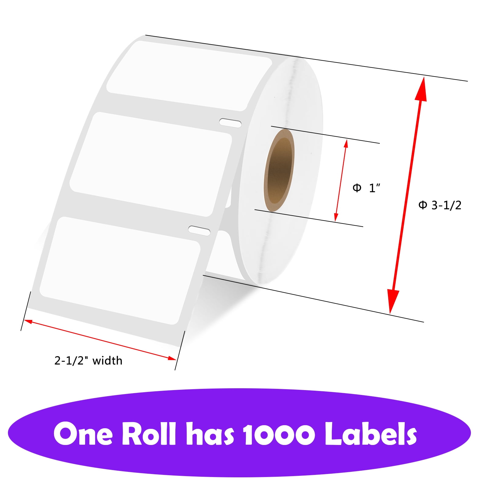 NineLeaf 3 Rolls Compatible for DYMO 30334 2-1/4 in x 1-1/4 in Direct Thermal Shipping Address Barcode Labels, 1000 Labels Per Roll