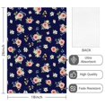 thumbnail image 2 of 2 Pcs Pioneer Flower Floral Print Pattern Kitchen Towels, Funny Microfiber Dish Towel Set, 18" X 26" Tea Towels, 2 of 6