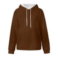 thumbnail image 4 of Ccpelsie Toddler Solid Casual Pocket Hoodie Boys Fall Casual Warm Sweatershirt Pullover for Daily(Brown,11-12 Years), 4 of 5