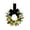 A007- Yellow, variant on Halloween Wreath Orange Artificial Floral with Black Bow Front Door Decor