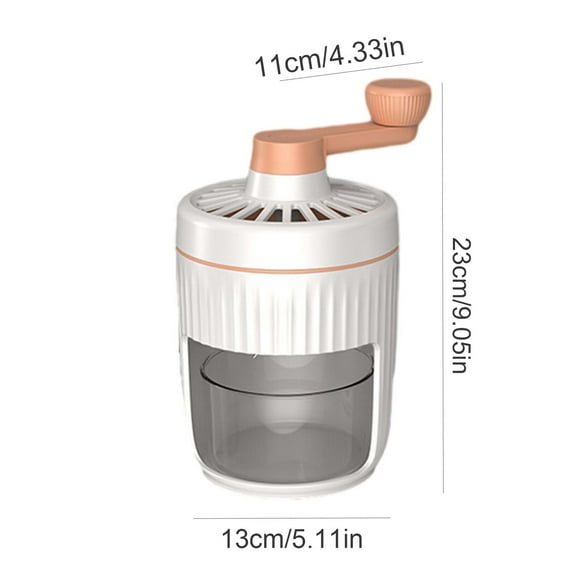 Manual Ice Crusher Hand Crank Countertop Machine with Stainless Steel Blades, Portable Shaved Ice Maker for Snow Cones Slushies Cocktails Home Kitchen Parties (9x5 Inch) Hand Crank Ice Machine
