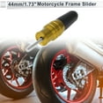thumbnail image 2 of Protector de guardabarros de rueda de aleación de aluminio y plástico de 10.5mm, slider de marco de motocicleta, protección contra choques, tono dorado, 1 juego, 2 of 7