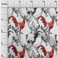 thumbnail image 2 of oneOone Georgette Viscose White Fabric Rooster Cock Craft Projects Decor Fabric Printed By The Yard 42 Inch Wide-TE, 2 of 6