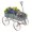 Gray, variant on Wooden Wagon Planter with Metal Wheels - Garden Yard Décor - Red/Green/Brown/Gray - 24.5" x 13.5" x 24" - Outdoor Flower Bed