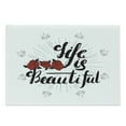 thumbnail image 1 of Saying Cutting Board, Life is Saying with Roses and Victorian Style Motifs, Decorative Tempered Glass Cutting and Serving Board, in 3 Sizes, by Ambesonne, 1 of 2