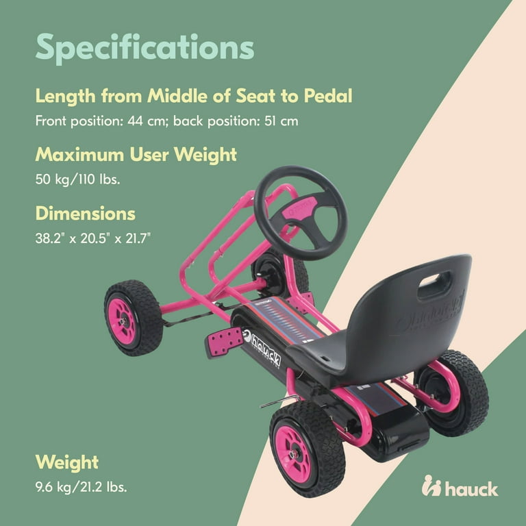 ペダルカーHauc Lightning Pedal Go-Kart ドイツ車？ Amazon.com: hauck Kids Pedal Go Kart, 4 Wheel Bike Cart