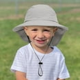 thumbnail image 4 of shoper Toddler Sun Hat Breathable Mesh Wide Brim with Chin Strap Adjustable Solid Color Lightweight Kids Bucket Hat Jan and Jul Sun Hat Summer Outdoor Grey S, 4 of 6