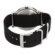 Timex Unisex Weekender Black/Silver 38mm Casual Watch, Fabric Slip-Thru Strap