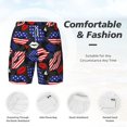 thumbnail image 6 of Picia American With Lips pattern Mens Swim Trunks with Compression Liner Stretch Beach Shorts Quick Dry with Zipper Pockets No-Chafing Board Shorts-X-Large, 6 of 9