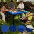 thumbnail image 4 of Stretch Fit Elastic Hem Spandex Tablecloth for Easy Installation and Removal and Washable Dining Cover Protector Polyester Fabric Protective Table Cover, 4 of 4
