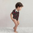 thumbnail image 4 of Yiaed Ripe Red Cherry Print Infant Climbing Short Sleeve Onesie One-Piece Baby Bodysuit Clothes 0-12 Months -, 4 of 6