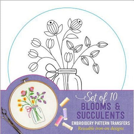 - Blooms & Succulents Embroidery Pattern Transfers