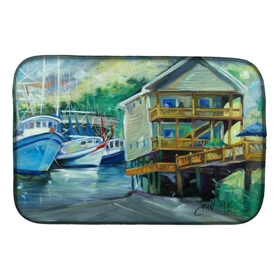 Carolines Treasures JMK1069DDM Ocean Springs Harbour Landing Dish Drying Mat 14 x 21" multicolor