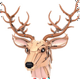 thumbnail image 3 of  Deer Head Wall Mount Building Block Set, Stag Antler Animal Model Kit for Display, Home Office Table Decor (1070Pcs), 3 of 5