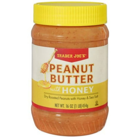 Trader Joe's Peanut Butter with Honey 16oz 1 lb - 1 Pack