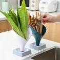 thumbnail image 4 of Creative Chopstick Storage Cage Kitchen Funnel Rack for Flower Fruit Plate Organizer, 4 of 7
