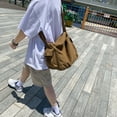 thumbnail image 6 of Yucurem Vintage Canvas Messenger Bag Large Multiple Pockets Hobo Bag Crossbody Shoulder Bag for Women Men (Coffee ), 6 of 10