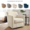 thumbnail image 2 of Bowery Hill Coastal Polyester Beige Finish Swivel Accent Chair, 2 of 6
