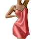 thumbnail image 4 of Camisón corto de poliéster para mujer, bata de baño de invierno, color liso, ideal para el hogar, 4 of 4