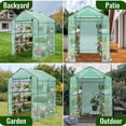 thumbnail image 6 of 57 x 57 x 76" Walk-in Greenhouse - Durable Outdoor Kit with Thicken PE Cover & Window. Heavy Duty 3-Tier 8-Shelf Plant House for Backyard, Patio, Indoor. ESL Greenhouses, 6 of 8
