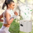 thumbnail image 4 of Ventilador de muñeca USB portátil con pantalla digital, velocidad de viento ajustable, batería recargable, clip y pulsera para actividades al aire libre y viajes., 4 of 8