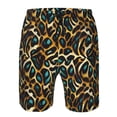thumbnail image 3 of Salouo Teal Leopard Pattern Swim Trunks for Men,Men's Hawaiian Bathing Suit Swimsuits Quick Dry Swimming Board Shorts Beach Shorts with Pockets-Medium, 3 of 6