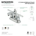 thumbnail image 7 of Kingston Brass FB7628CML Manhattan Double-Handle 4" Centerset Bathroom Faucet with Pop-Up Drain, Brushed Nickel, 7 of 7