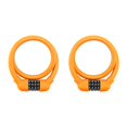 thumbnail image 1 of Soidarity Candado de bicicleta Cable de acero 4 dígitos antirrobo Scooter eléctrico montando suministros de seguridad naranja sin soporte Type1 NO1, 1 of 6