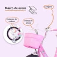 thumbnail image 3 of Bicicleta Entrenadora Para Niños Aeiou Qk-09 Con Canasta R12 Rosa, 3 of 5