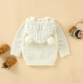 thumbnail image 2 of Winter Baby Boys Girls Sweaters Cardigans Autumn Pure Color Long Sleeve Knitted Newborn Infant Toddler Outwear Jackets with Hood, 2 of 5