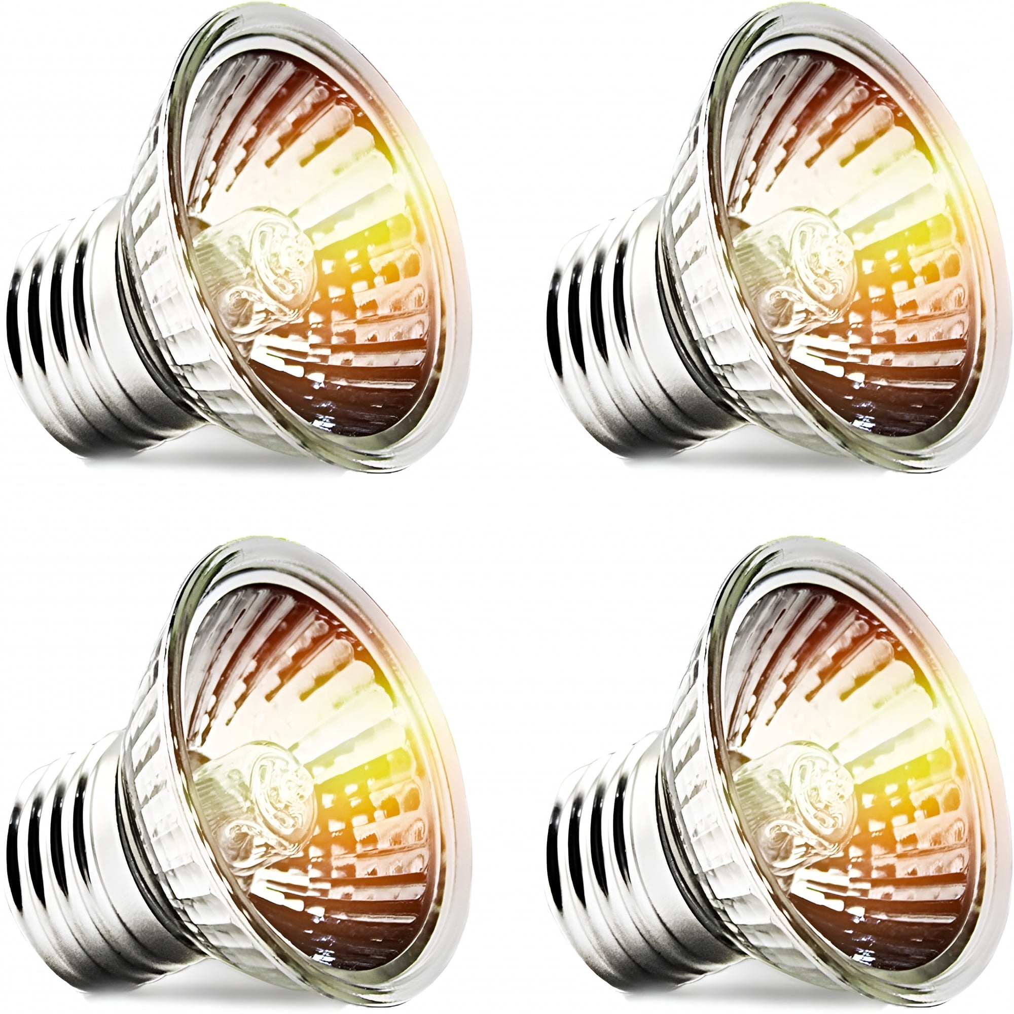 HIBIBUD 4-Pack 75W UVA+UVB Reptile Bulbs, Heat & Light Lamp for Terrariums, Tanks & Cages, Basking Light for Amphibians