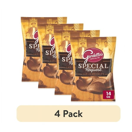 (4 pack) Gardetto's Snack Mix, Special Request Garlic Rye Chips, 14 ozGardetto's