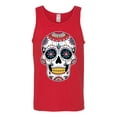 thumbnail image 2 of Wild Bobby Day Of The Dead Sugar Skull Pop Culture Men Graphic Tank Top, Red, Small, 2 of 5
