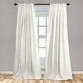thumbnail image 5 of Ambesonne Ivory Curtains, Large Polka Dots Circles, Pair of 28"x95", White Beige, 5 of 5
