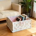 thumbnail image 5 of CuiLiyq Cute Storage Basket, Quilted Fabric Desktop Storage Basket for Home and Office, Folding Storage for Gifts Home Decoration, 11" x 7.7" x 5.5" (B), 5 of 6