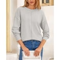 thumbnail image 3 of BTFBM Pullover Sweaters for Women Fall Crewneck Slouchy Long Sleeve Sweater Loose Casual Knit Tops Winter Clothes, 3 of 10
