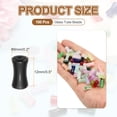 thumbnail image 2 of Uxcell 100 Pcs Glass Tube Beads 0.2 x 0.5" Bamboo Stick Tube Beads Black, 2 of 6